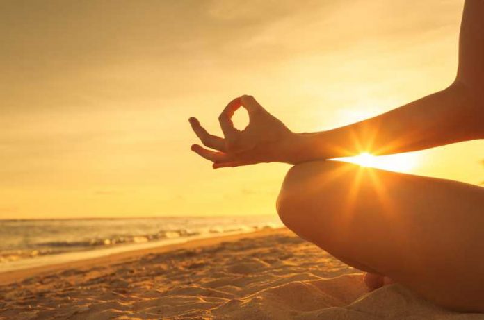 yoga at the beach