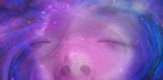 Ξεχάσαμε την ψυχή woman face into the cosmic universe